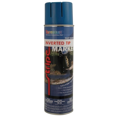 Vortex 20 oz Solvent Base Inverted Tip Marking Paint Precaution Blue VO3742173